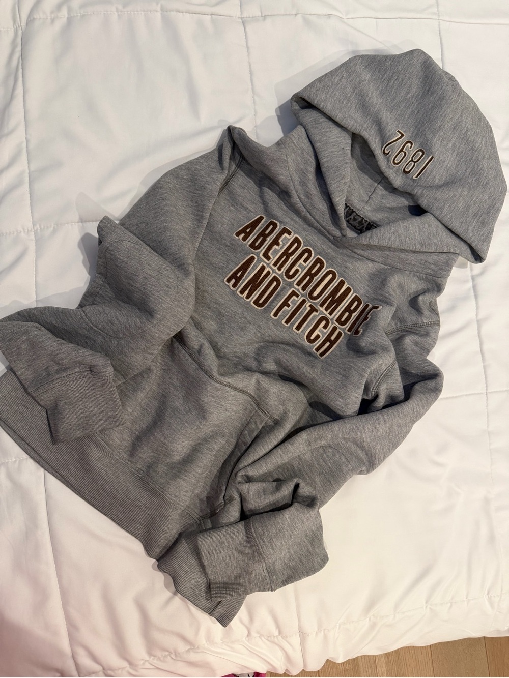 Abercrombie & Fitch Vintage 1892 Pullover Hoodie Gray